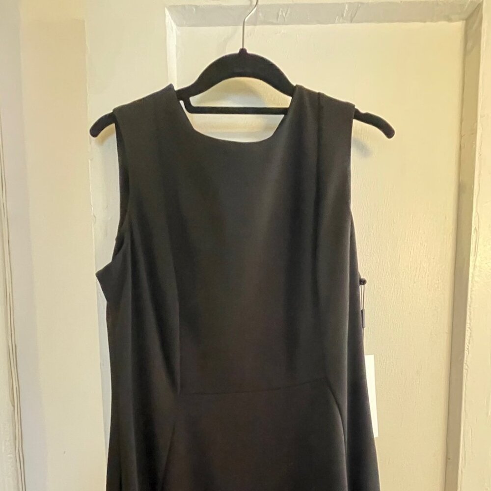 Calvin Klein Black Sleeveless Dress with Gold Zipper US Size 12